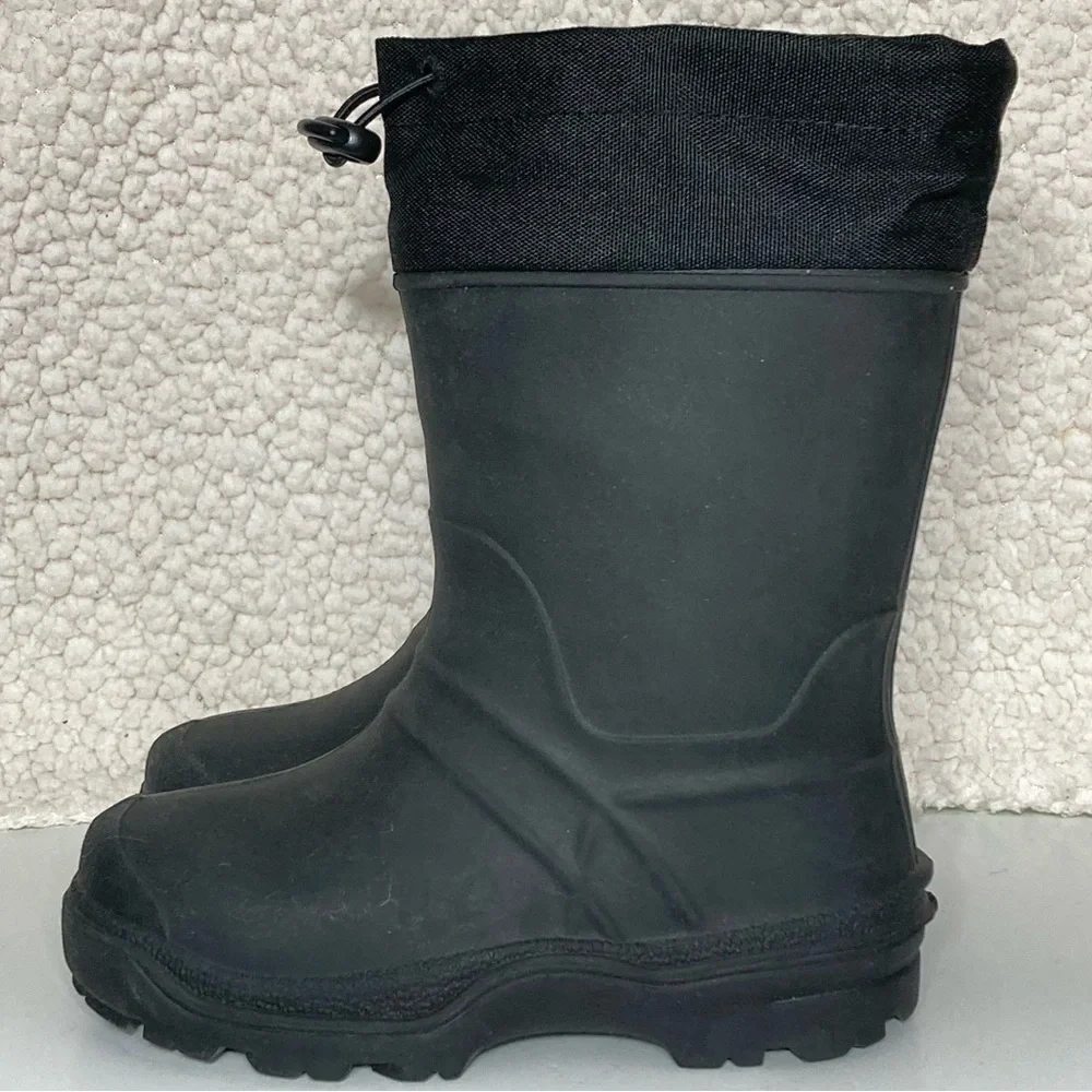 Wonder Nation Kids Black Ice Storm Waterproof Insulated Winter Snow Boots SZ 10